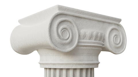 Greek Pillar dirty and clean 3D model