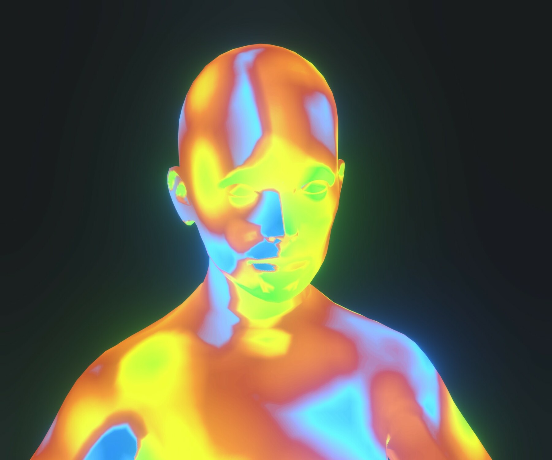 ArtStation - Human Thermal Image Heatmap Female 3D Model | Game Assets