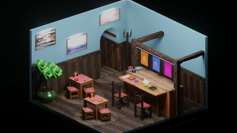 Restaurant Room (Modelling and Texturing)