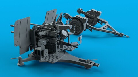 KITBASH: 1/35th scale 20mm Flak Cannon parts