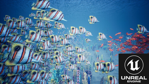 Stylized Small Fishes - UE4