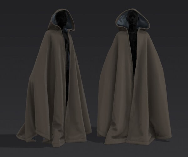 ArtStation - Hooded Half-Circle Cloak - Marvelous Designer/CLO3D ...