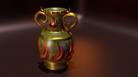 Antique Malachite Vase