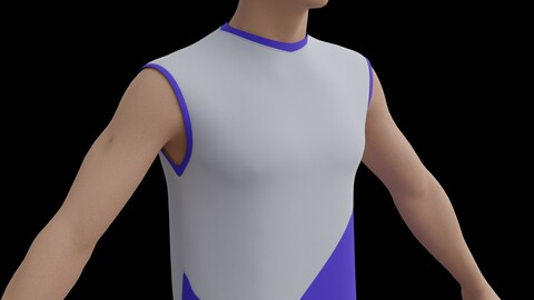 3D sleeveless Jersey - Male jersey