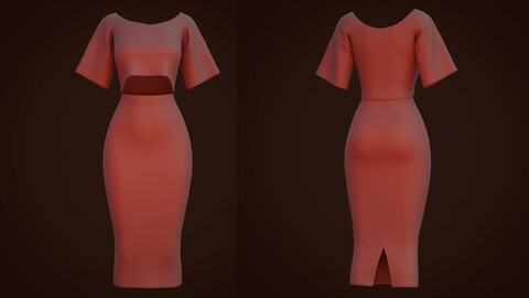 Female outfit - 3D Skirt and blouse