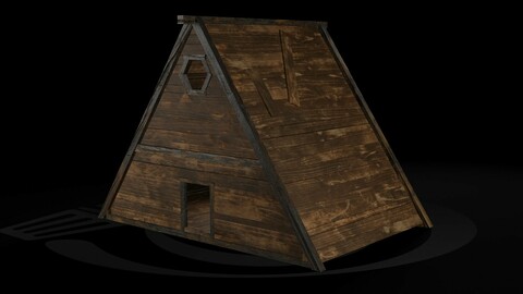 AAA Wooden Enterable Medieval Primal Thatched Cottage Hut 10 R