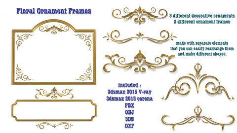 80 Ornament Frames, 40 Ornament skirting boards  and 5 Floral Ornament