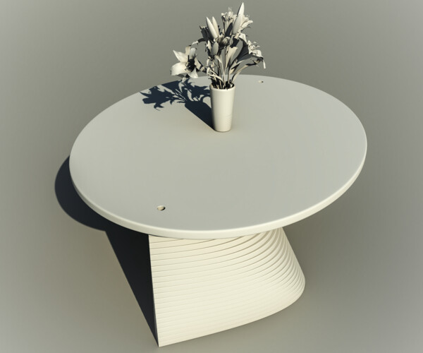 ArtStation Coffee Table with Flower pot Resources