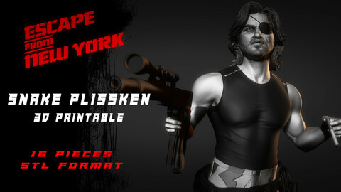 SNAKE PLISSKEN printable 3D figure