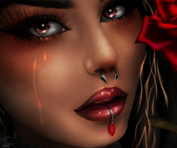 ArtStation - Lady with a rose. | Artworks