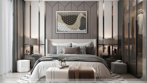 Interior - Modern Style Bedroom - 600