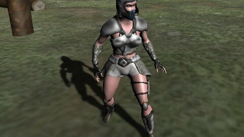 Female Viking Warrior Low Poly Game Ready