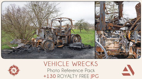 Photo Reference Pack: Vehicle Wrecks