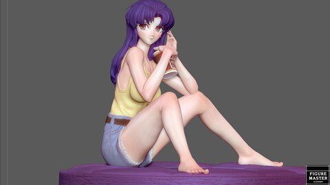 MISATO KATSURAGI EVANGELION ANIME SEXY GIRL CHARACTER 3D PRINT MODEL