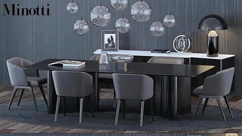 Coleccion 2- Table and Chairs 3d