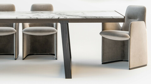 Coleccion 5 - Table and Chairs 3d