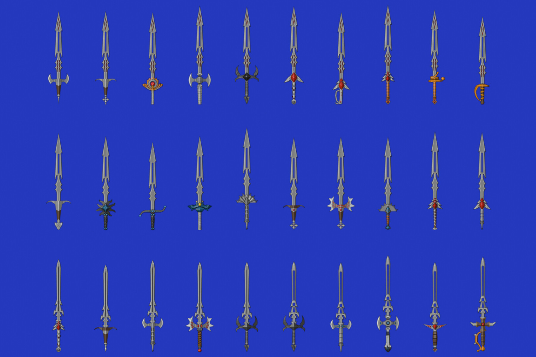 ArtStation - Swords Pack 2 - 300 Low Poly Weapons | Game Assets