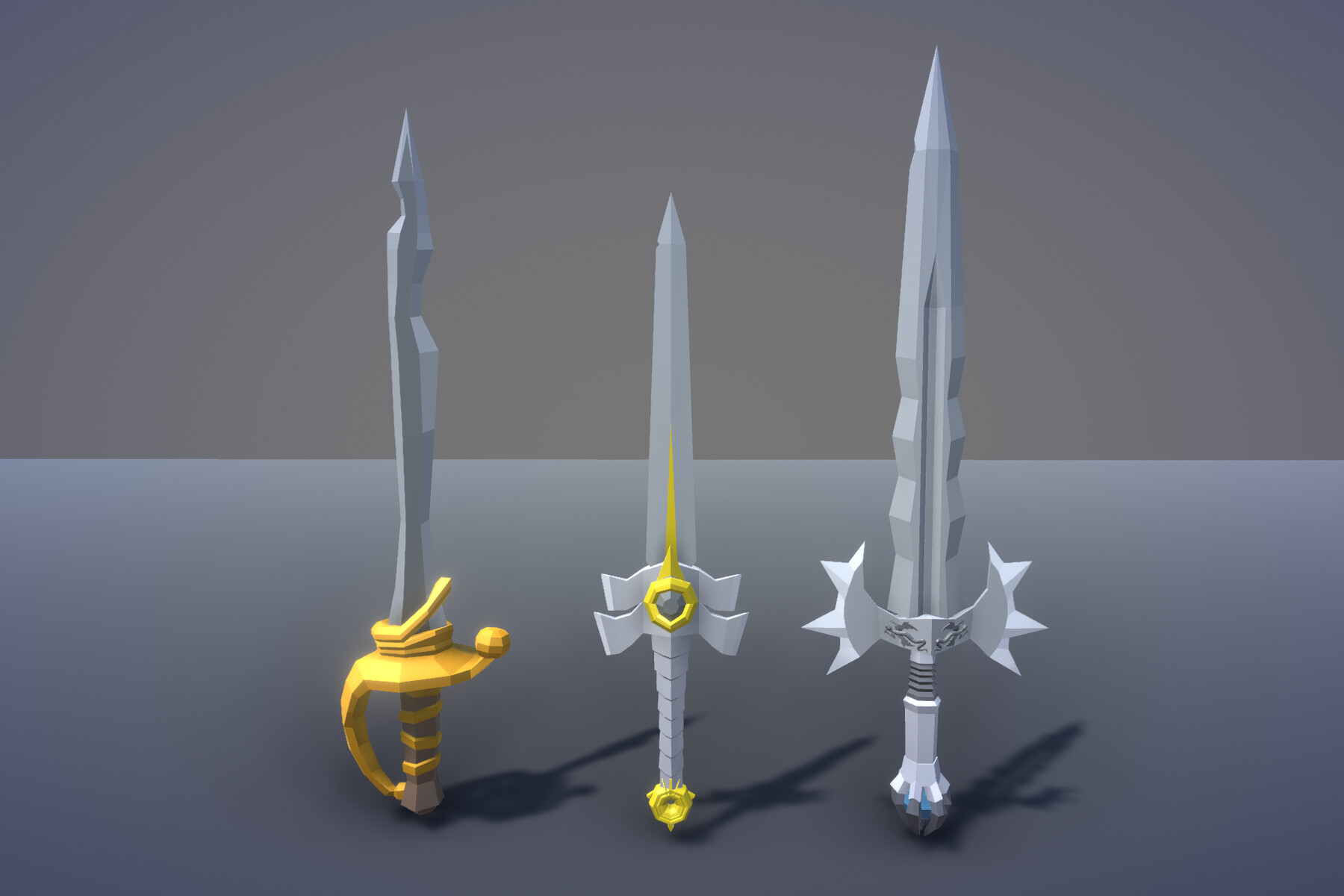 3D model Minecraft Sword Pack VR / AR / low-poly