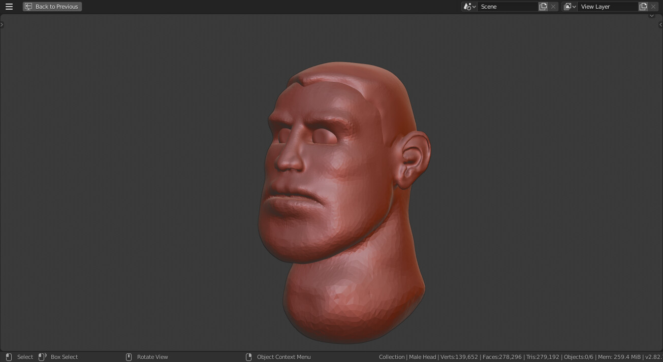 ArtStation Male Head (sculpture) Resources