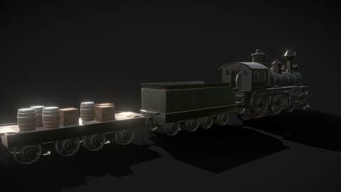 Train kids toy west scene locomotive