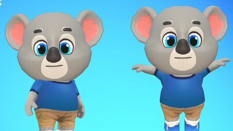 Koala Bear Animated Rigged