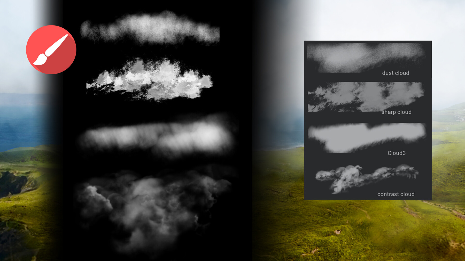 ArtStation Infinite Painter Clouds Brush Pack Brushes