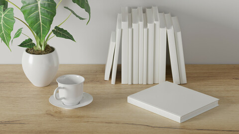 minimal workspace. wall concept template.