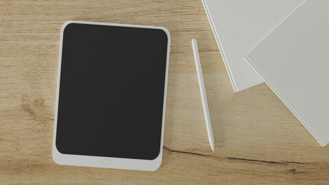 minimal workspace. wall interior design concept template.