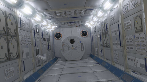 NASA ISS Spaceship Interior