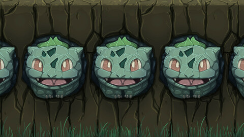 Bulbasaur's Pillar - 3D Model and Textures included