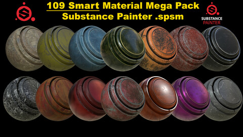 109 Pcs Smart Material Mega Pack  // High Quality Substance Painter // Short Time 50% Discount