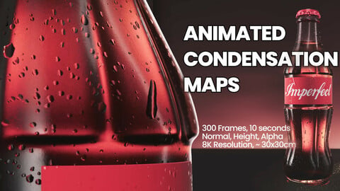 Animated condensation texture maps - 8k, 10 seconds, tileable
