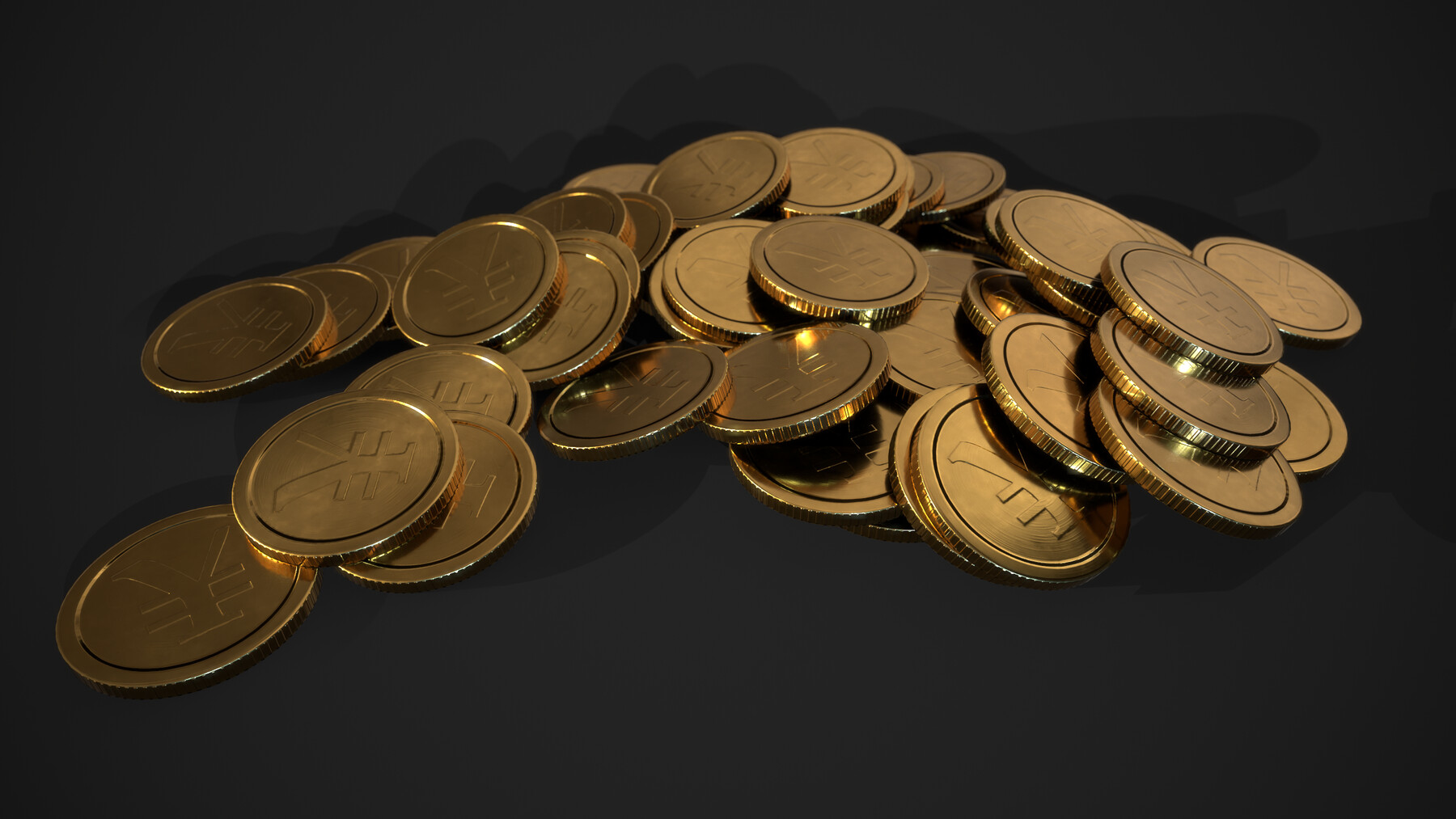 ArtStation - Gold coin- yen design A- 3 piles, 1 stack, 1 coin | Game