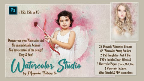 © Watercolor Studio by Magnolia Textures LLC