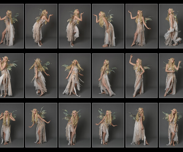 ArtStation x102 Fairy pose reference pack Resources