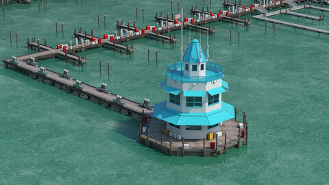 Marina Model of Floating Dock