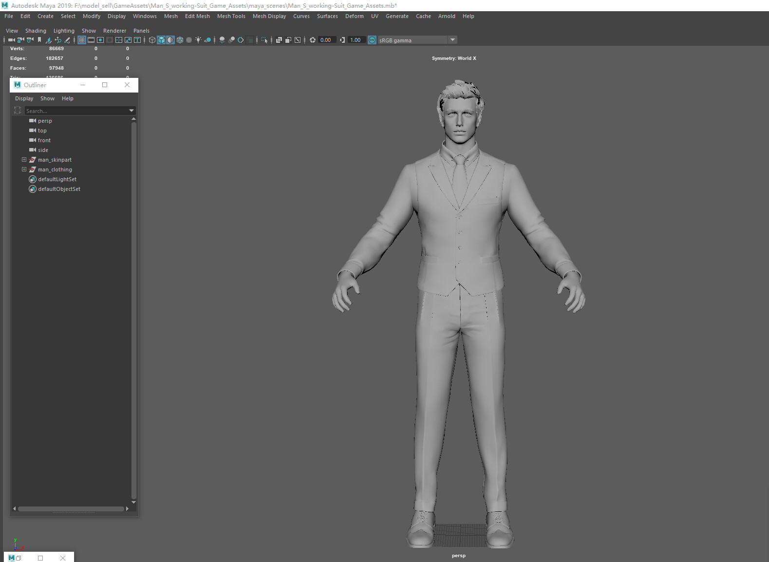 ArtStation - Man's working Suit Game Assets business man officer men ...