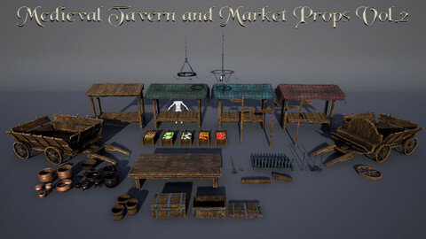 Medieval Tavern and Market Assets Pack Vol.2