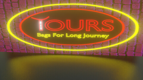 Neon Tour Bag Logo