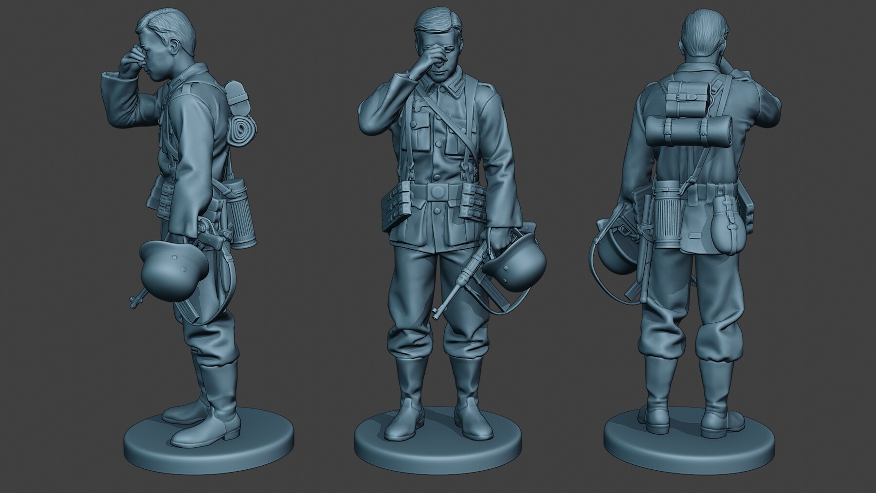 ArtStation - German soldier ww2 Crying G6 | Resources