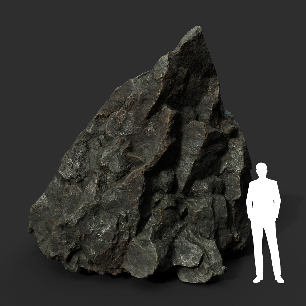 ArtStation - Low poly Black Sharp Rock 210226