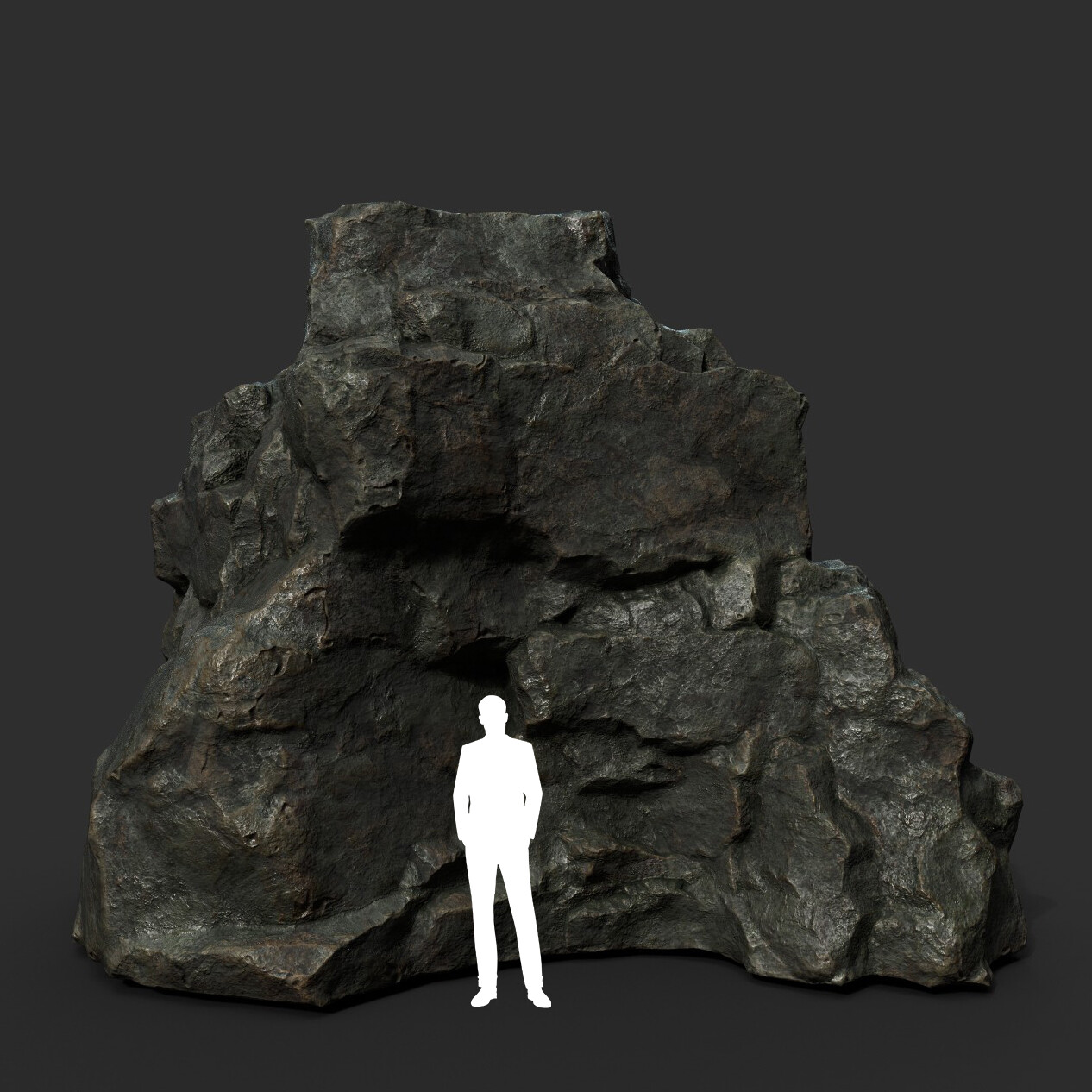 ArtStation - Low poly Black Sharp Rock 210226