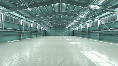 large industrial hangar