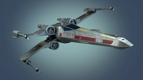 Star Wars X WING Fighter with Rigged