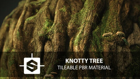 Knotty Tree Tileable PBR Material