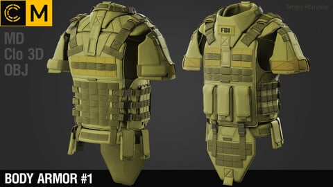 Body armor / Rig / Military / Bulletproof vest / Equipment / Marvelous Designer
