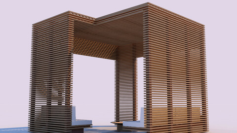 Modern Wooden Pergola - 01