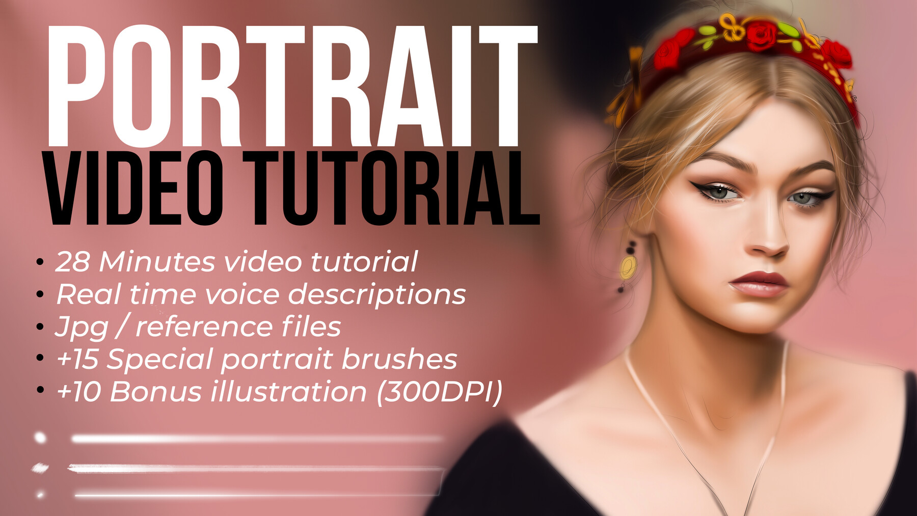 ArtStation - Portrait Painting in Photoshop Video Tutorial | Tutorials