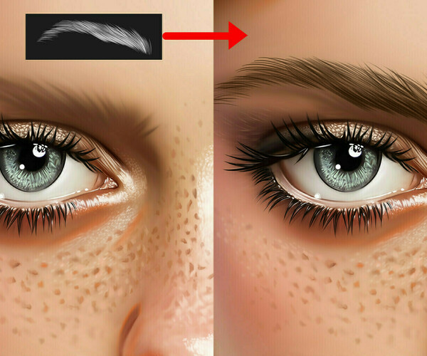 ArtStation Eyelash/Eyebrow Brushes for Brushes