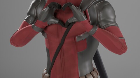 DEADPOOL with love 3D print model